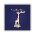 Giraffe Die-Cut Sticker – Most Fun Wins