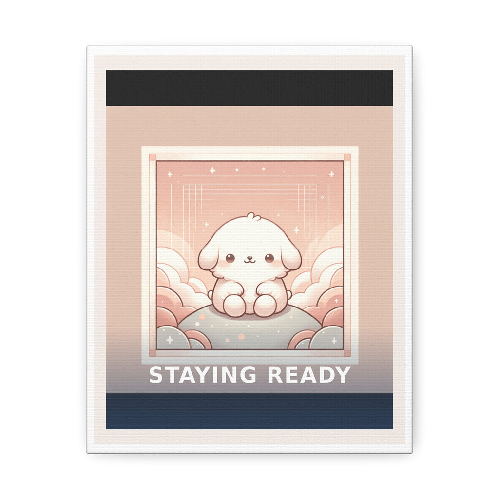 "Staying Ready" Black Cat Canvas | College Girl Gift | Fashion | KayKay Classics