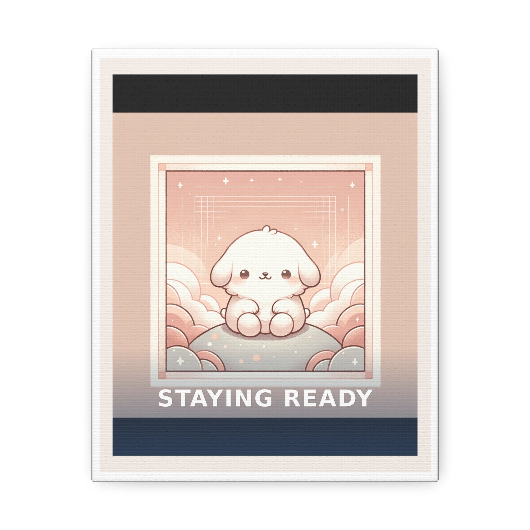 "Staying Ready" Black Cat Canvas | College Girl Gift | Fashion | KayKay Classics