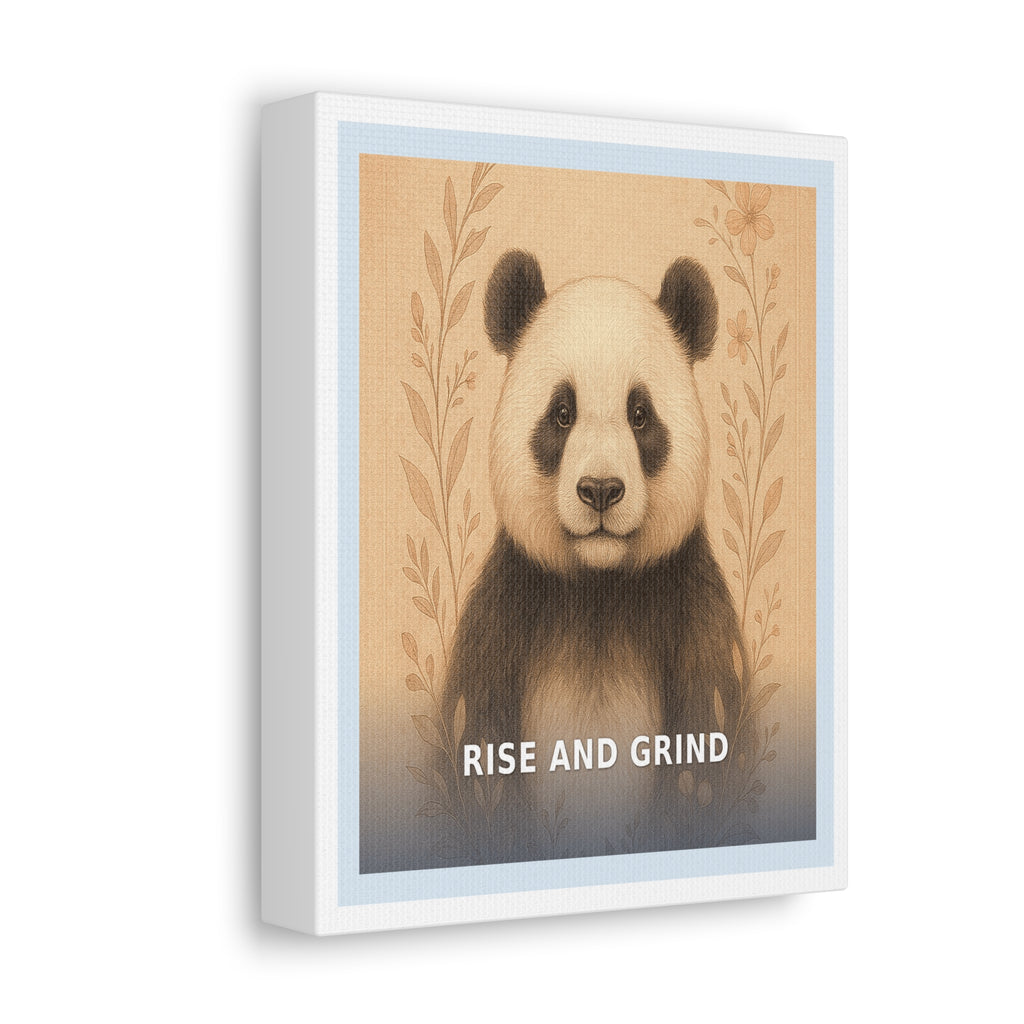 "Rise and Grind" Black Cat Canvas | College Girl Gift | Fashion | KayKay Classics