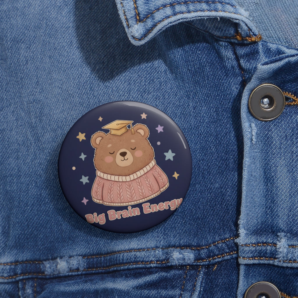Bear Pin Button – Big Brain Energy