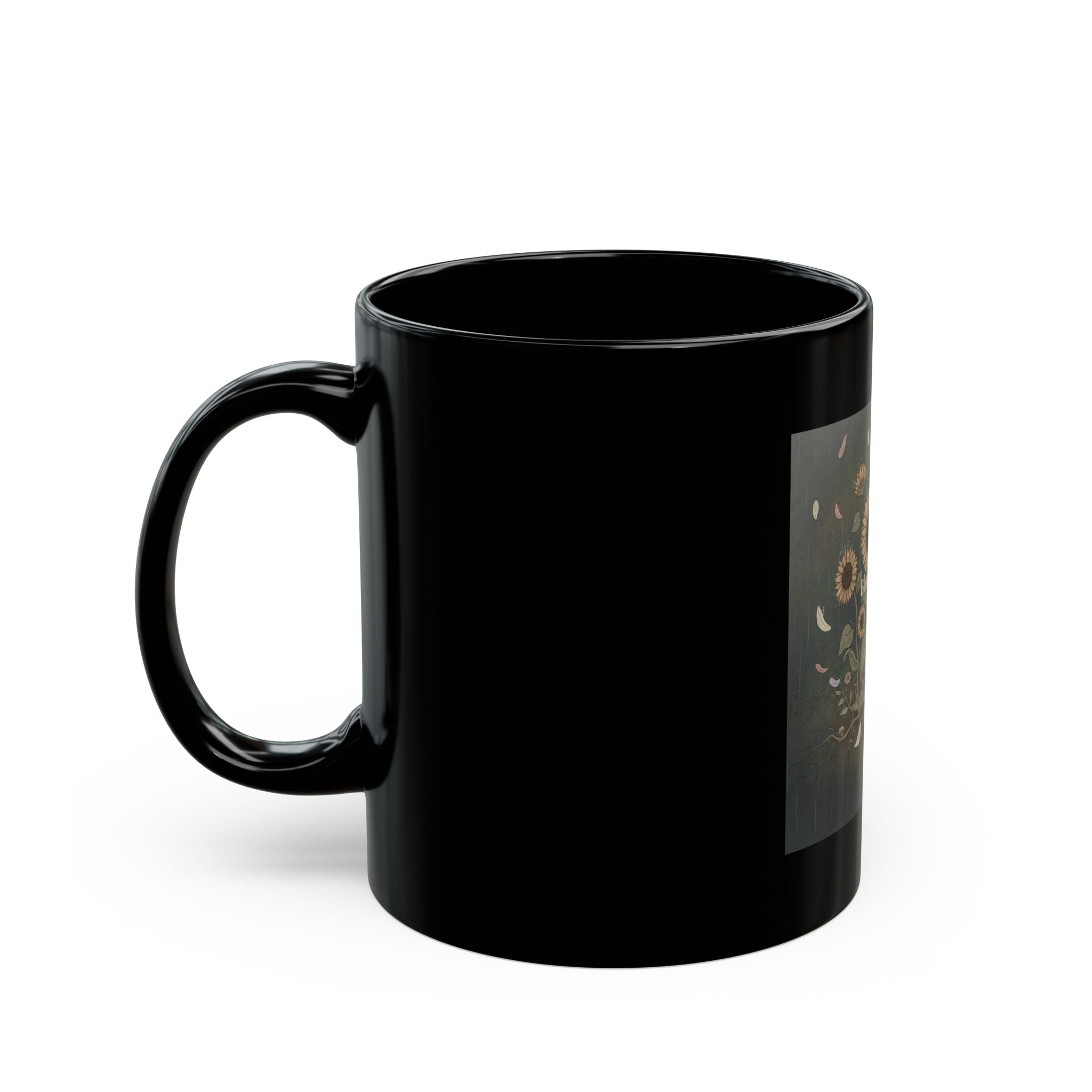 Sunflowers Black Mug 11oz – Bloom at Your Own Pace