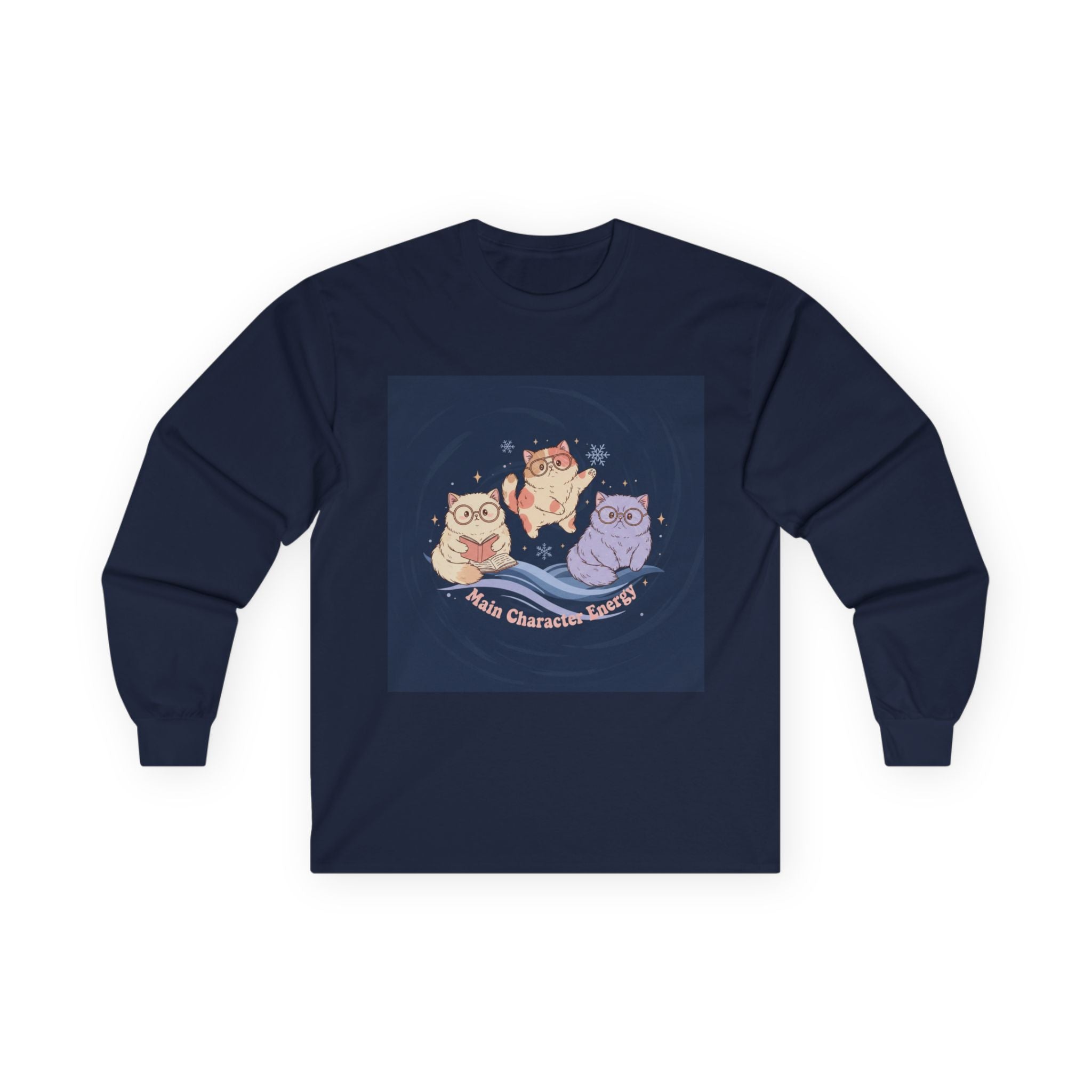 Cats With Glasses Long Sleeve Tee – Main Character Energy