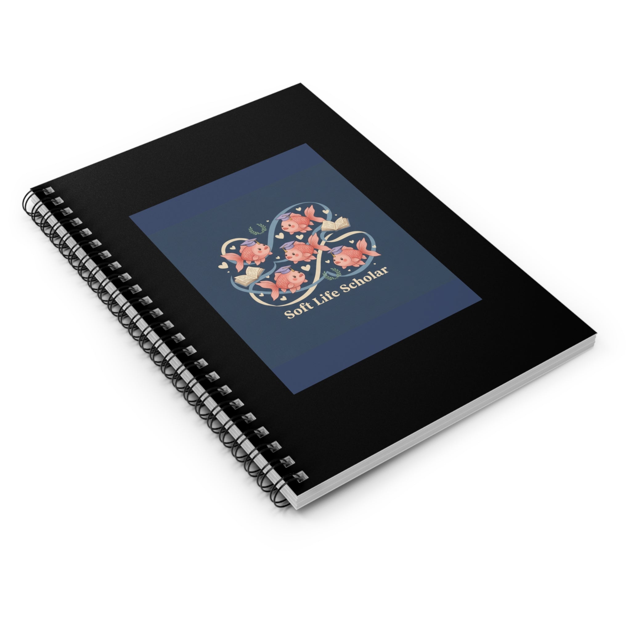 Soft Life Scholar Goldfish Spiral Notebook