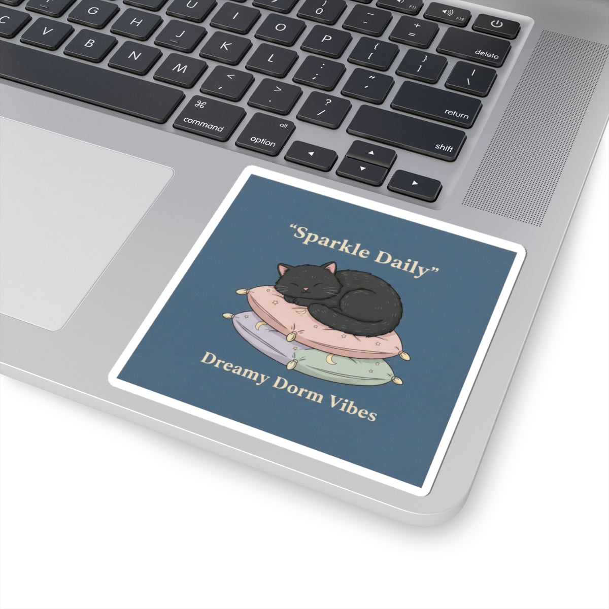 Black Cat Kiss-Cut Sticker – Sparkle Daily Dreamy Dorm Vibes