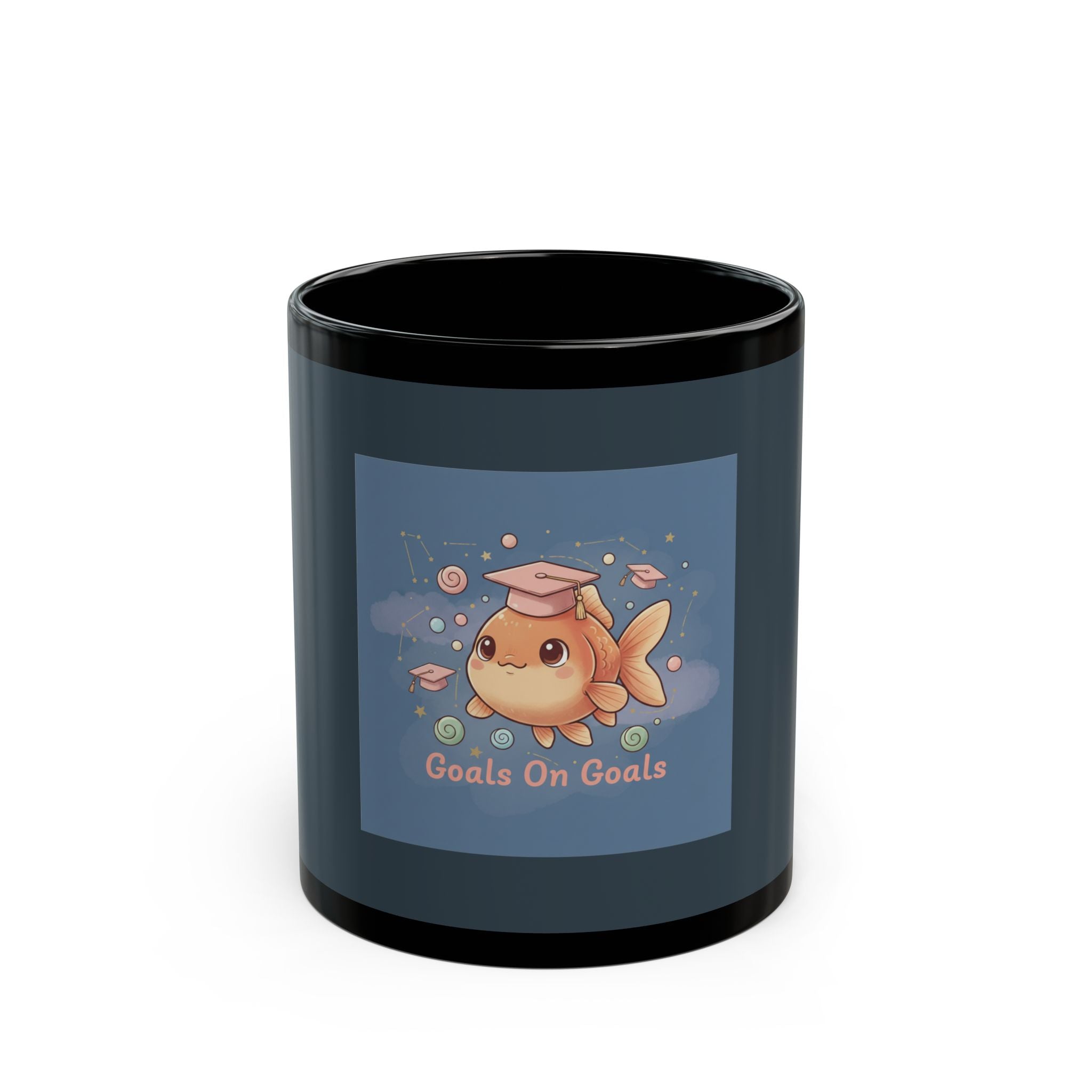 Goldfish Black Mug 11oz – Goals on Goals
