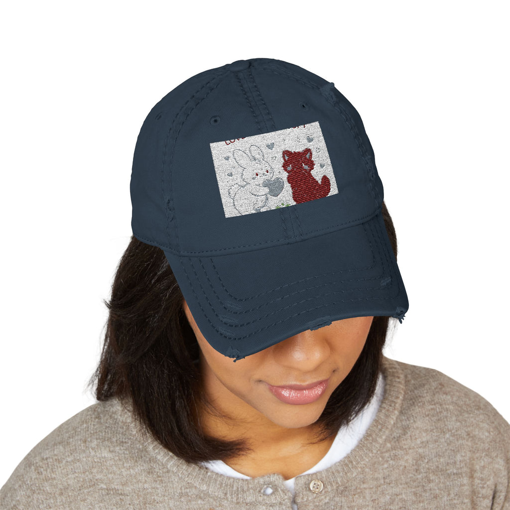 "LOVE CAN BE SOFT" Black Cat Dad Hat | College Girl Gift | Fashion | KayKay Classics