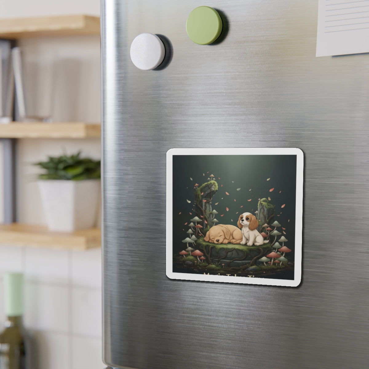 Puppies Die-Cut Magnet – Magic Takes Time