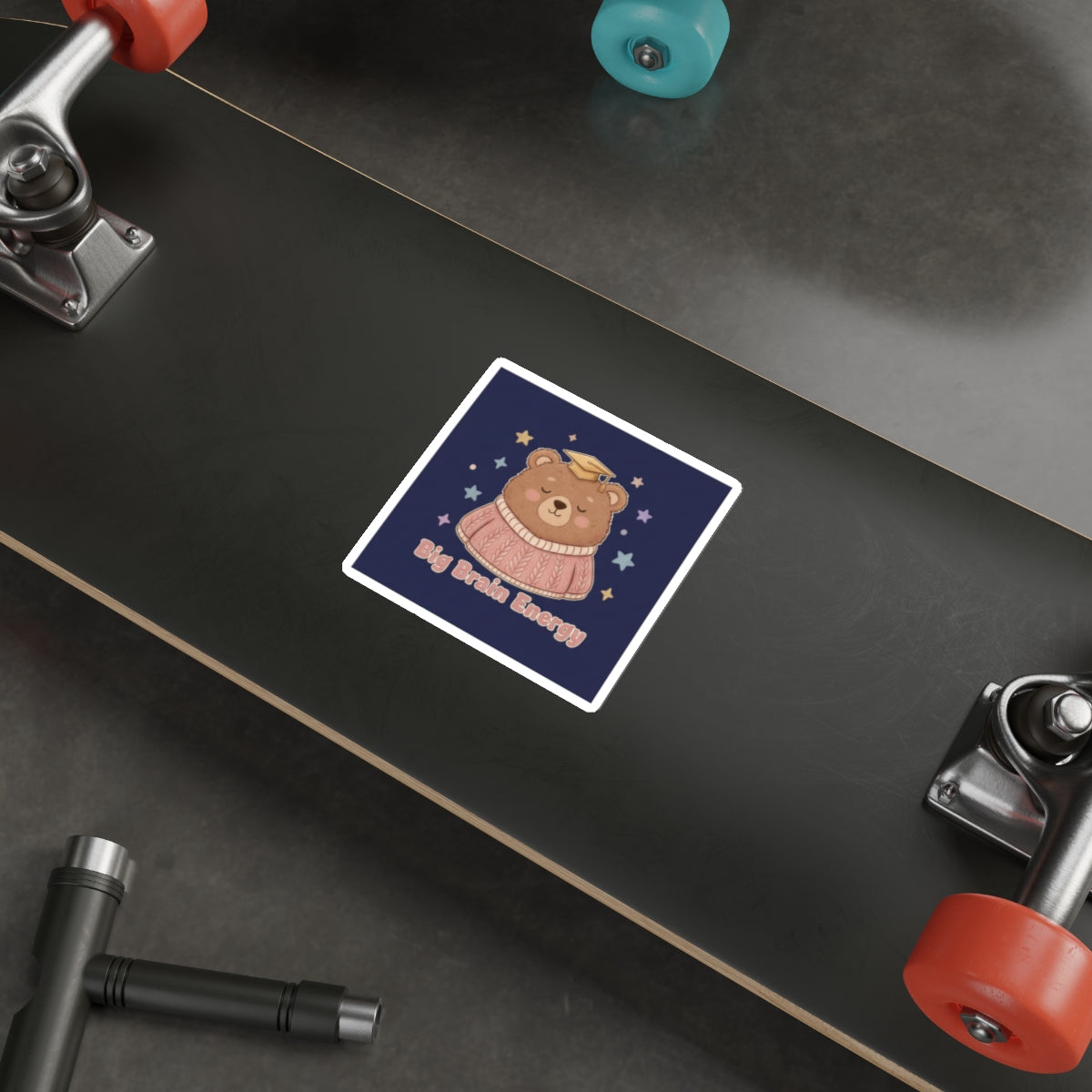 Bear Die-Cut Sticker – Big Brain Energy