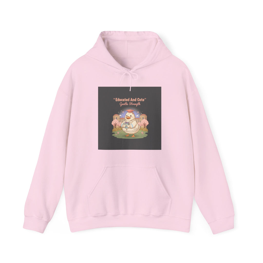 Duck In A Cardigan Hoodie – Educated and Cute Gentle Strength