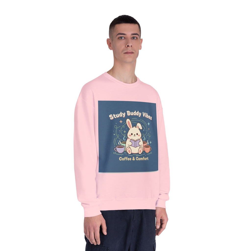 Bunny Crewneck Sweatshirt – Study Buddy Vibes Coffee Comfort