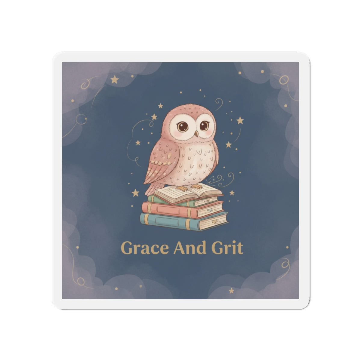 Owl Die-Cut Magnet – Grace and Grit