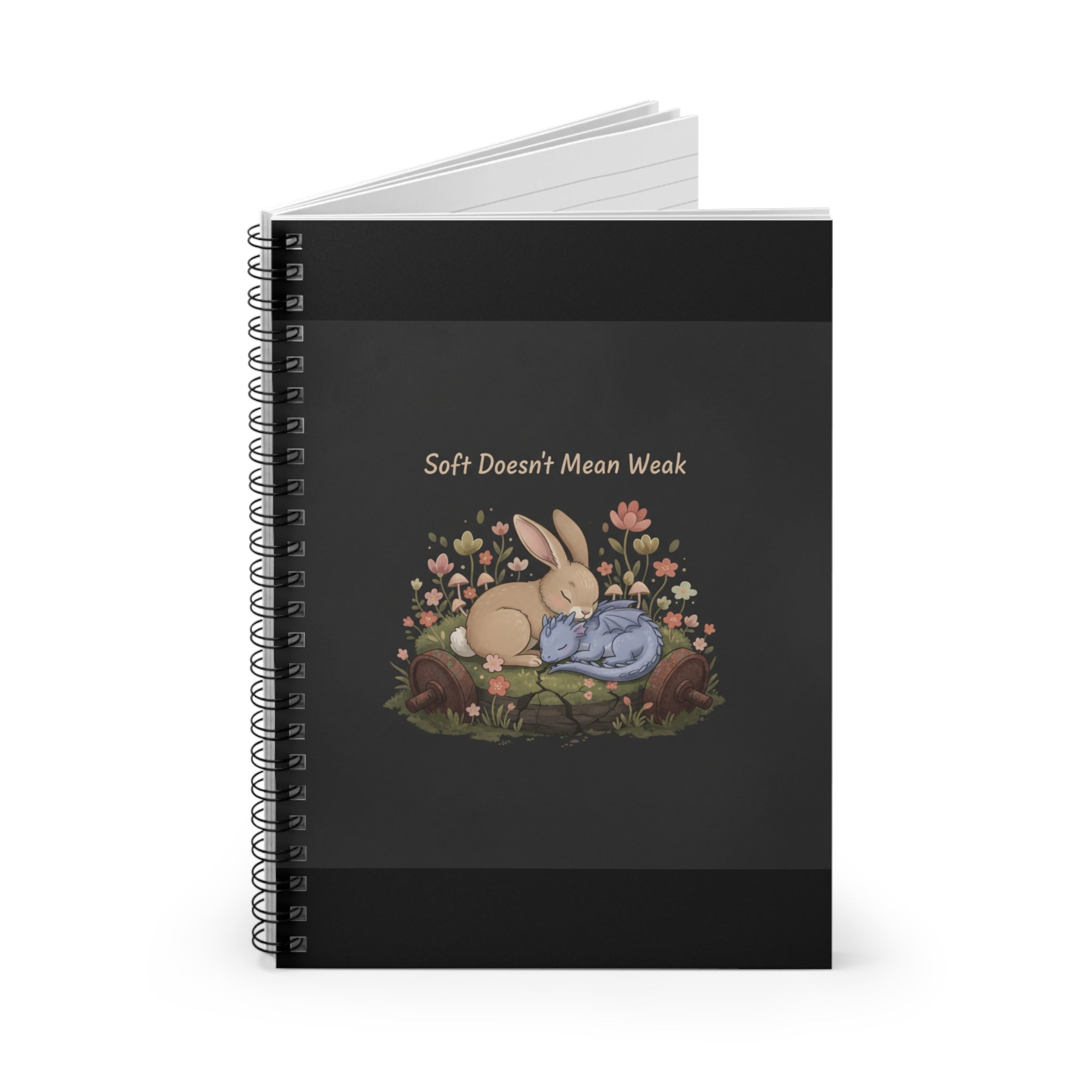 Dragon Spiral Notebook – Soft Doesnt Mean Weak