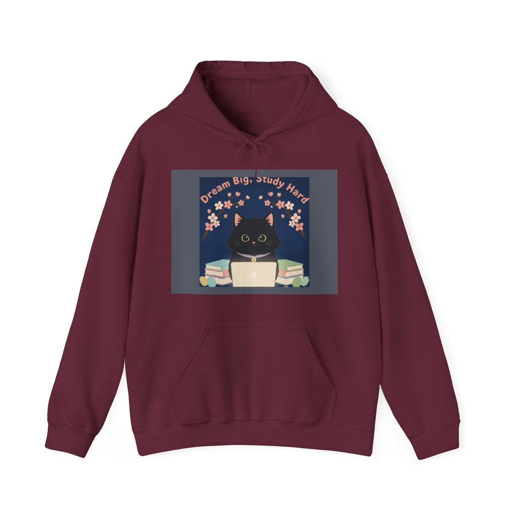 Black Cat Hoodie – Dream Big Study Hard