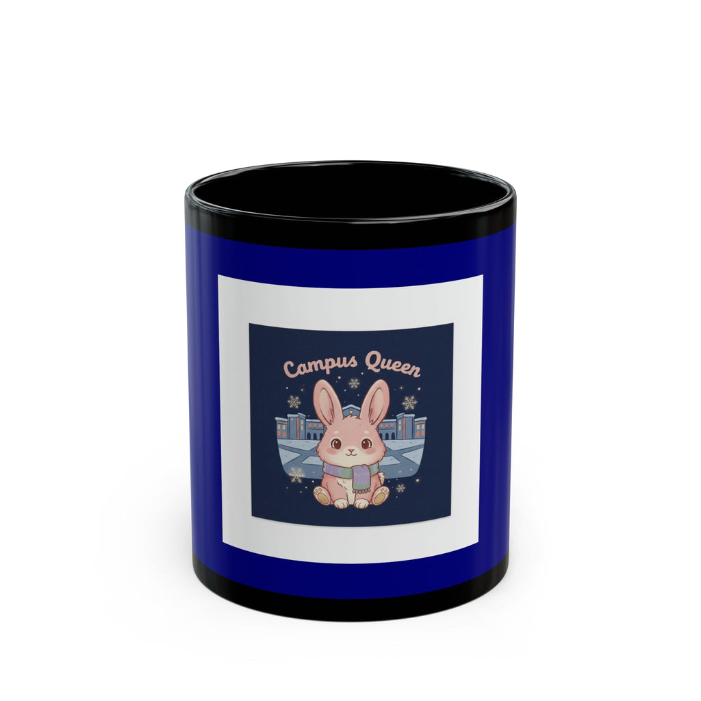 Rabbit Black Mug 11oz – Campus Queen