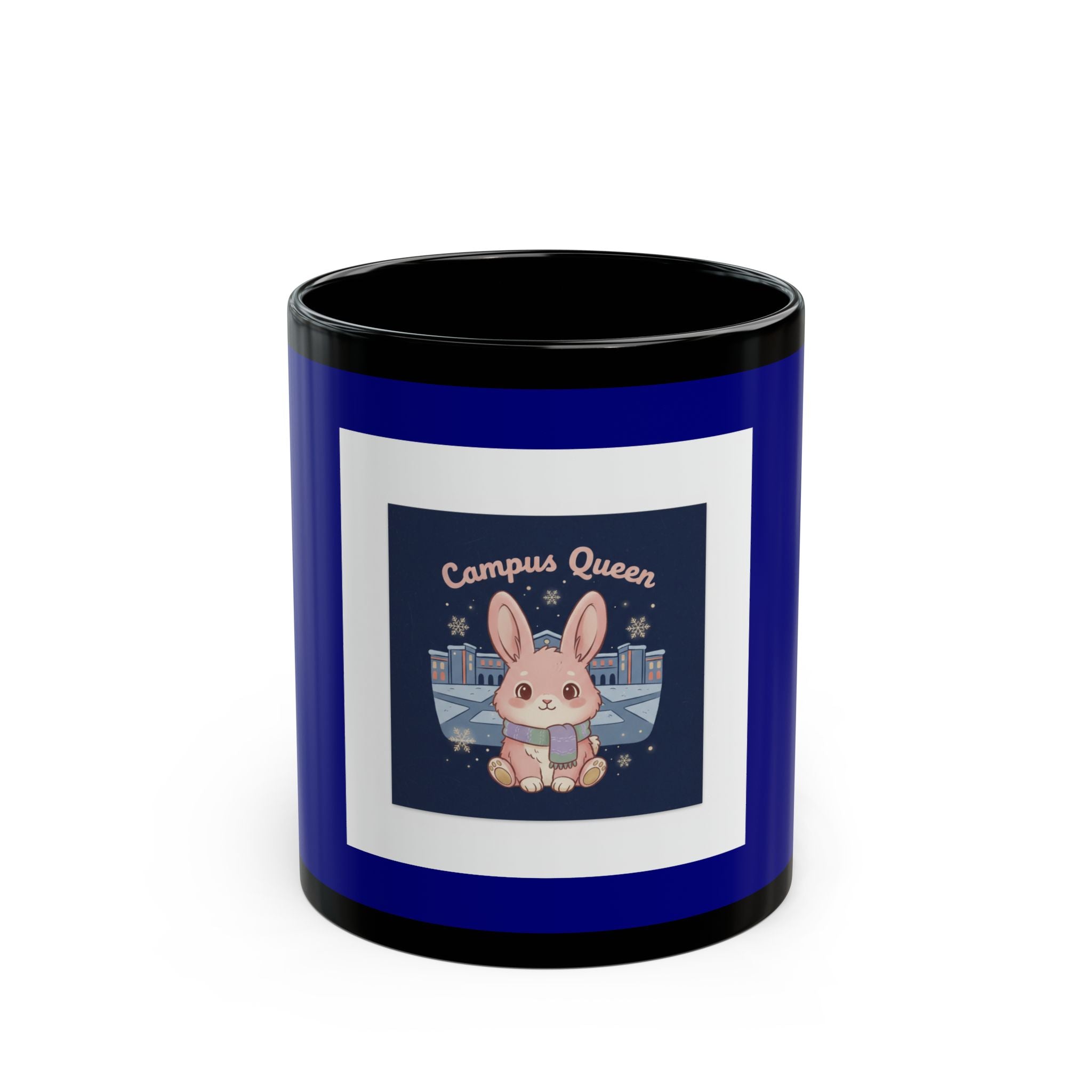 Rabbit Black Mug 11oz – Campus Queen