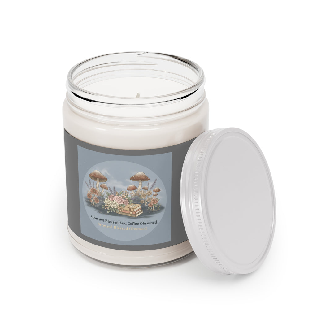 Stressed Blessed And Coffee Obsessed Scented Candle