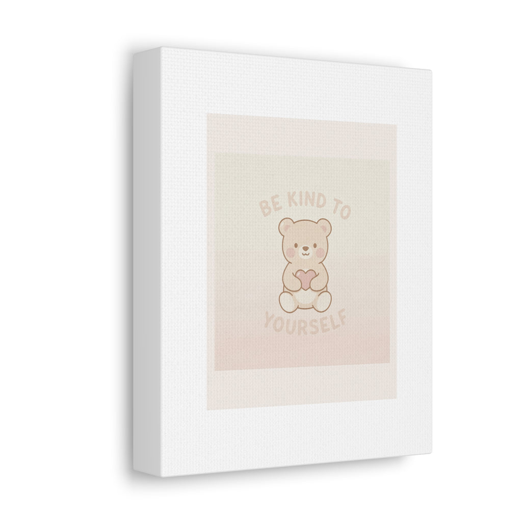 "BE KIND TO YOURSELF" Black Cat Canvas | Trendy Gift for Her | Lifestyle | KayKay Classics