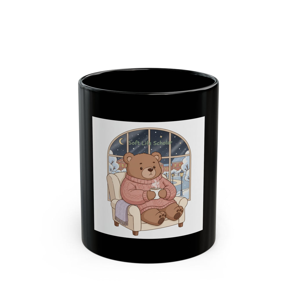 Bear Black Mug 11oz – Soft Life Scholar