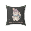 Bunny Square Pillow – Bloom at Your Own Pace