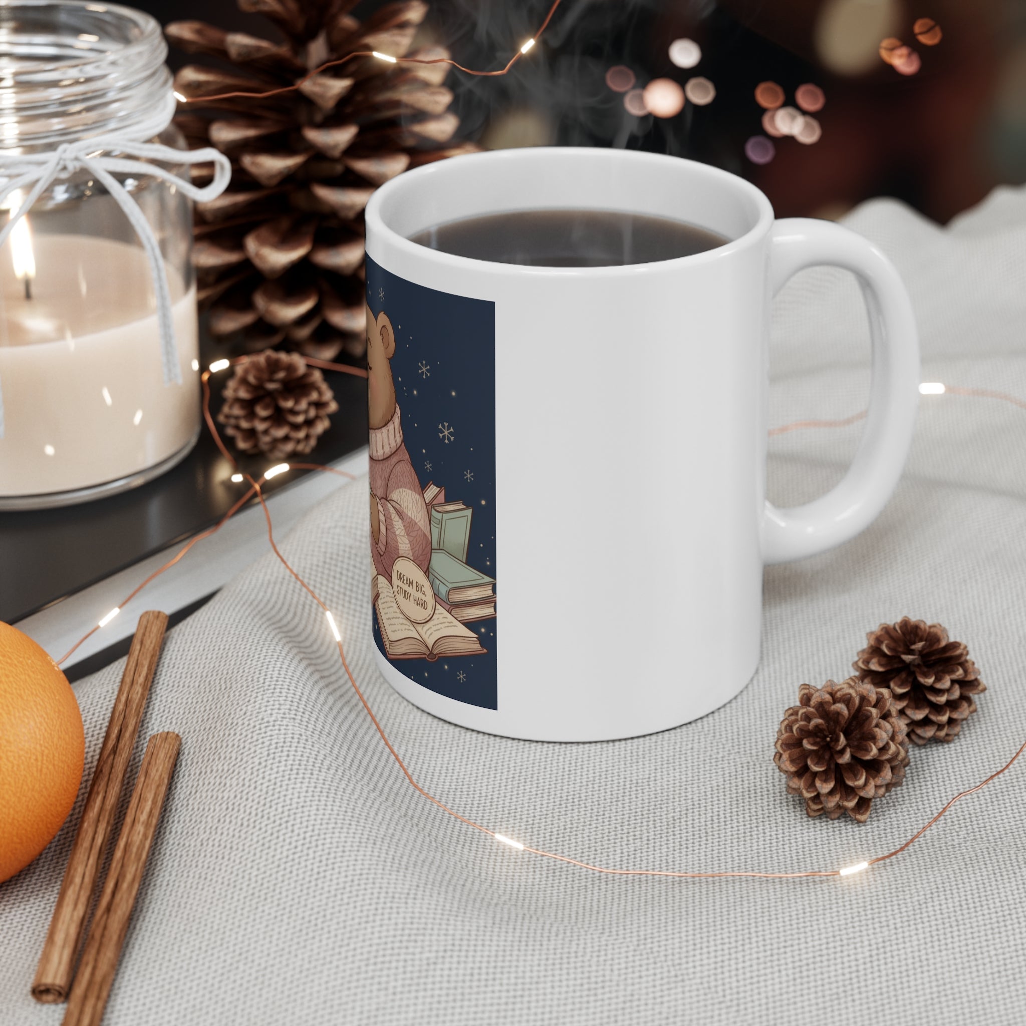 Bear Mug 11oz – Dream Big Study Hard
