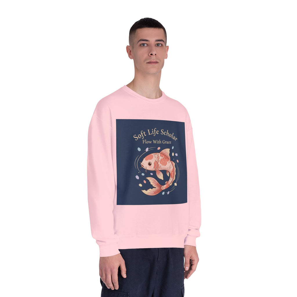 Koi Crewneck Sweatshirt – Soft Life Scholar Flow With Grace