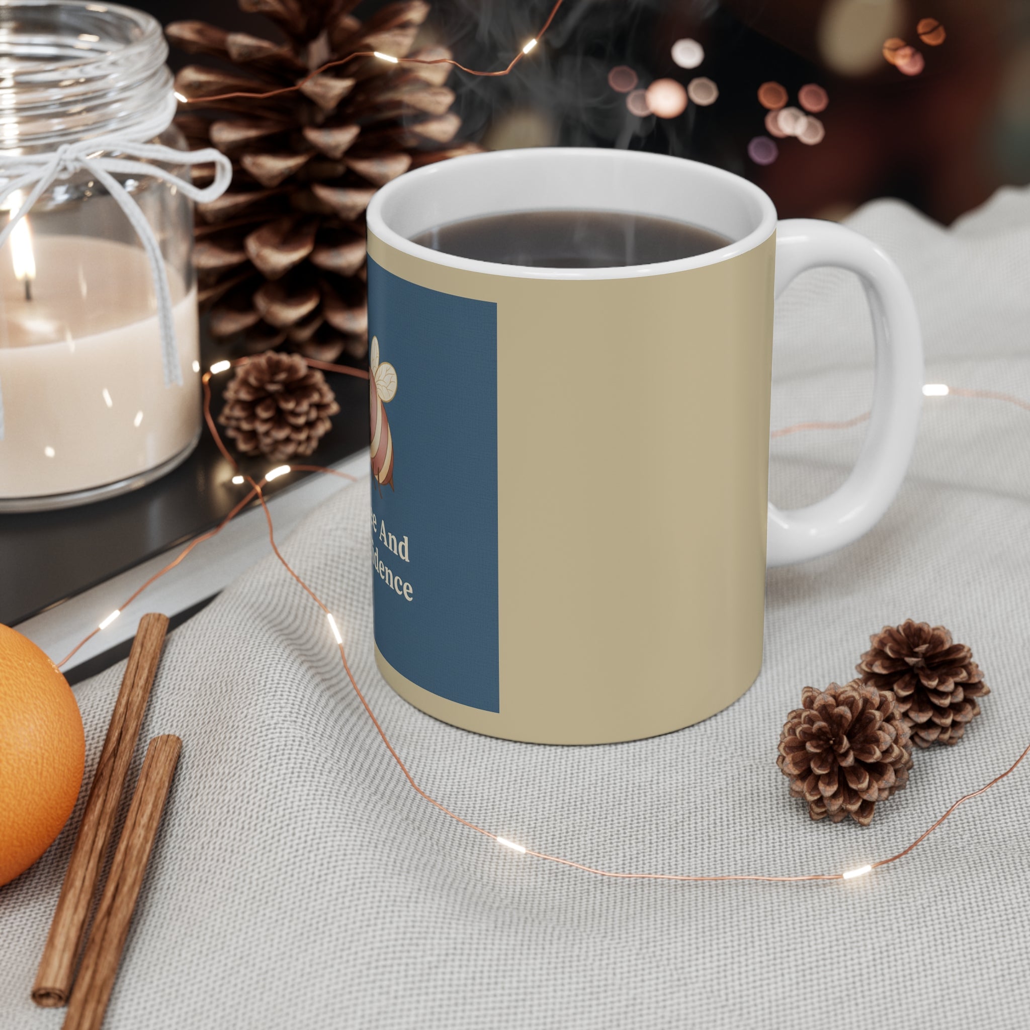 Bee Mug 11oz – Coffee and Confidence