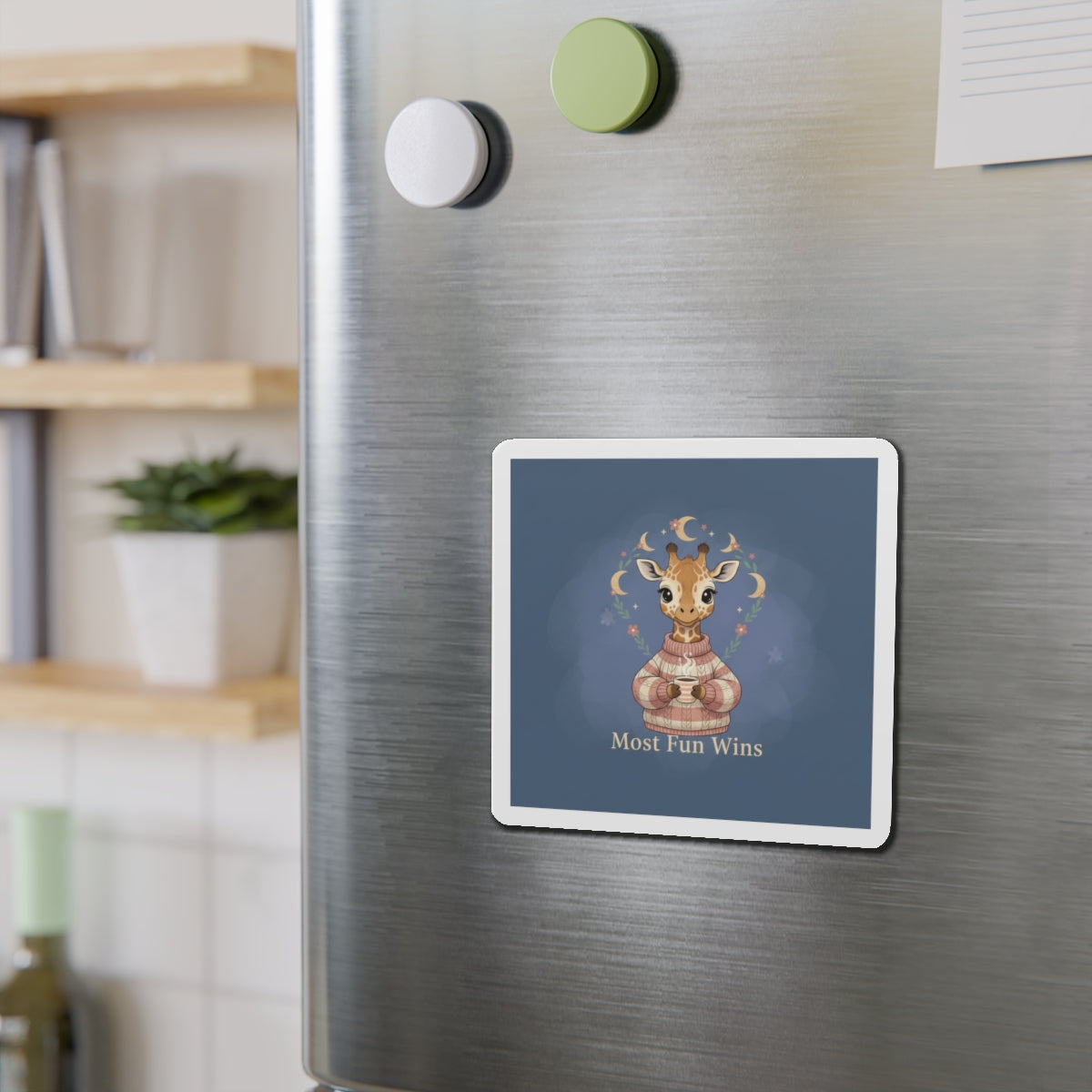 Giraffe Die-Cut Magnet – Most Fun Wins