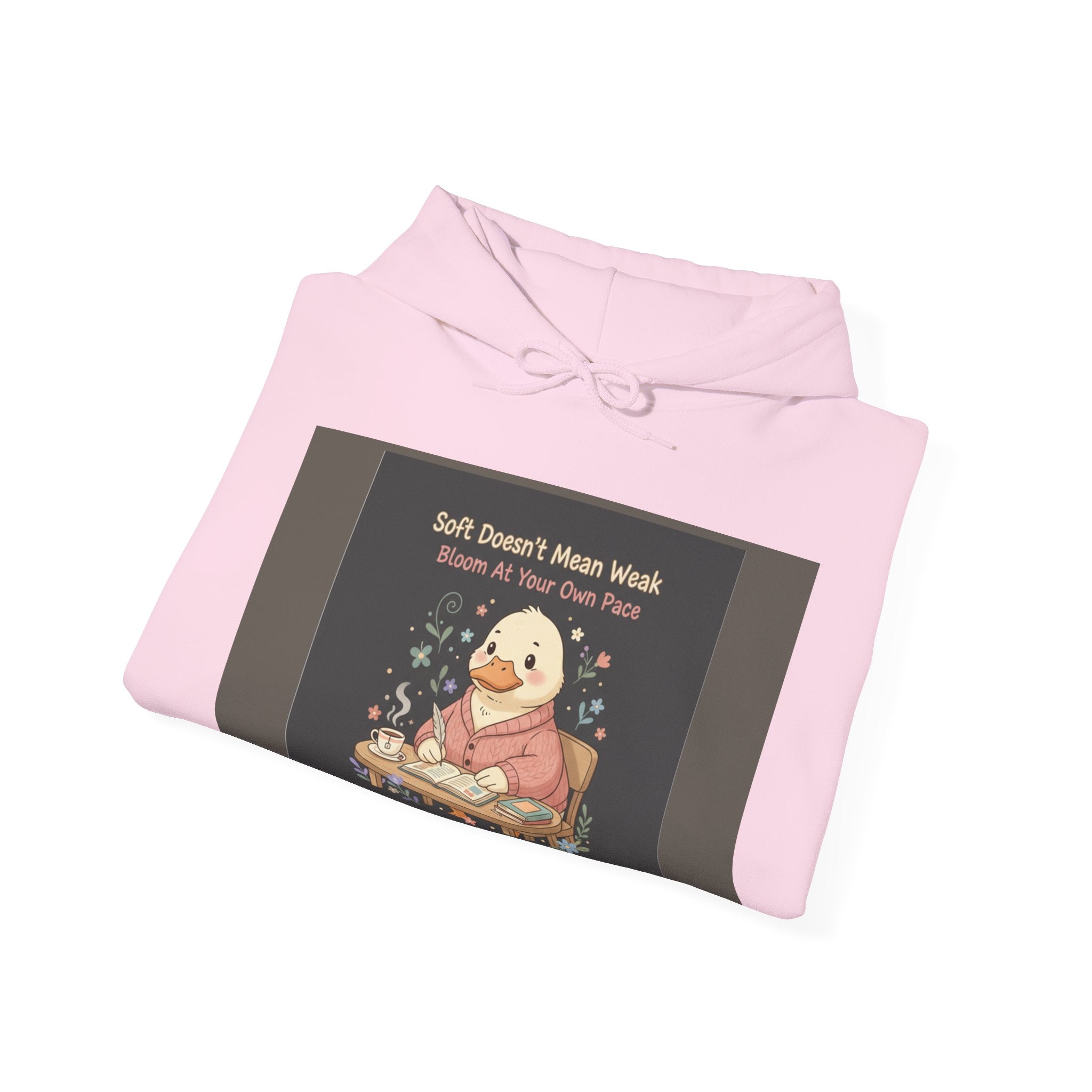 Duck In A Cardigan Hoodie – Soft Doesnt Mean Weak Bloom at Your Own