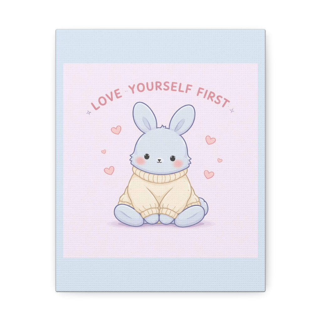"LOVE YOURSELF FIRST" Black Cat Canvas | Trendy Gift for Her | Lifestyle | KayKay Classics