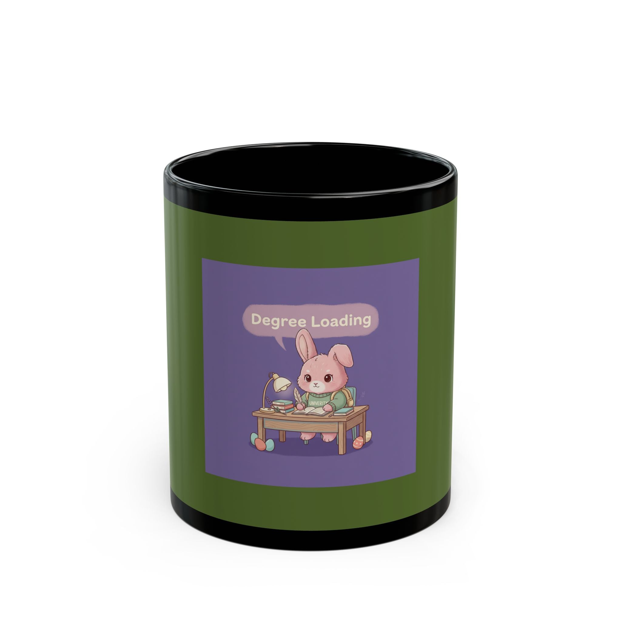 Bunny Black Mug 11oz – Degree Loading