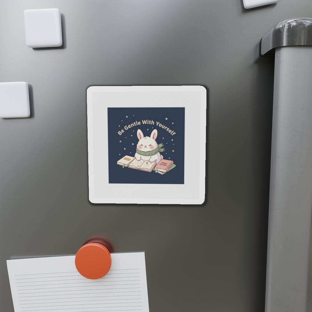 Rabbit Die-Cut Magnet – Be Gentle With Yourself
