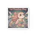 Turtle Cork Coaster – Let Freedom Ring
