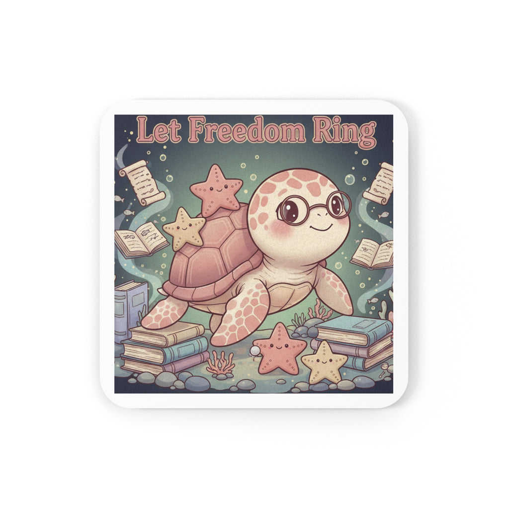 Turtle Cork Coaster – Let Freedom Ring