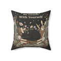 Bunny Square Pillow – Be Gentle With Yourself