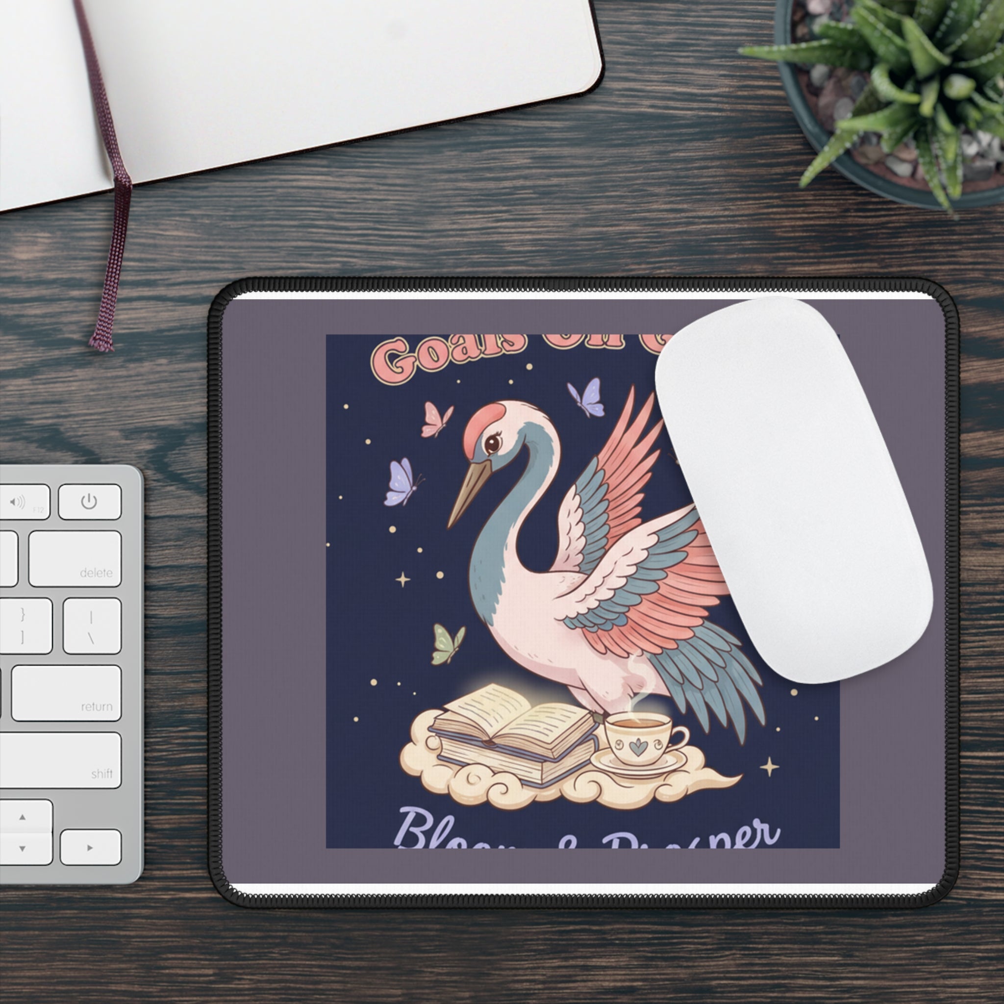 Crane Mouse Pad – Goals on Goals Bloom Prosper