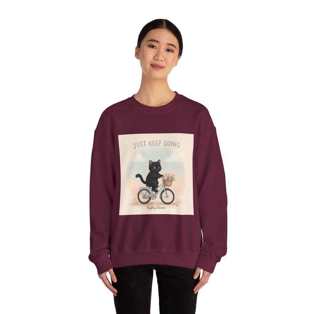 "Design" Black Cat Crewneck | College Girl Gift | Fashion | KayKay Classics