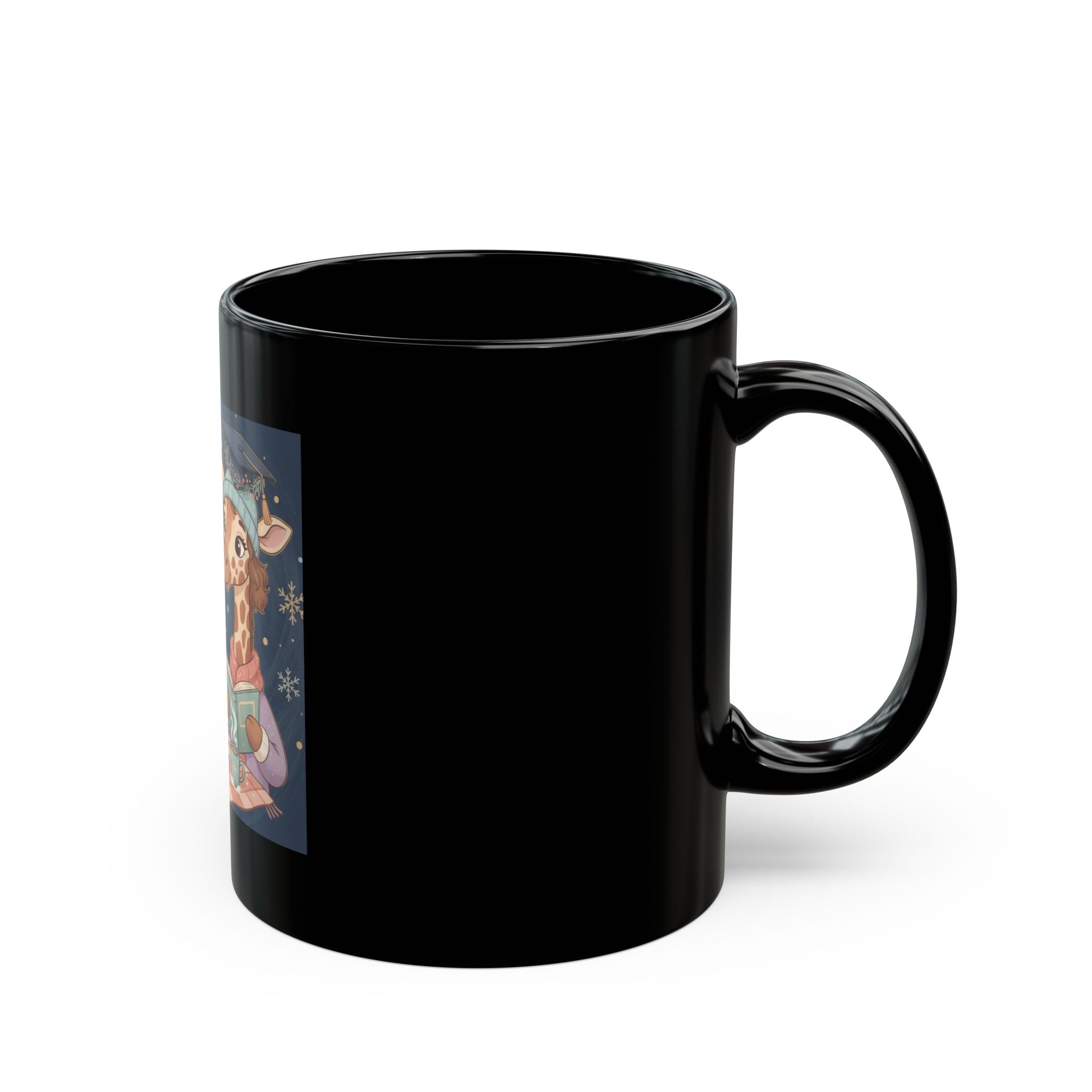 La Magia Toma Tiempo Giraffe Black Mug 11oz