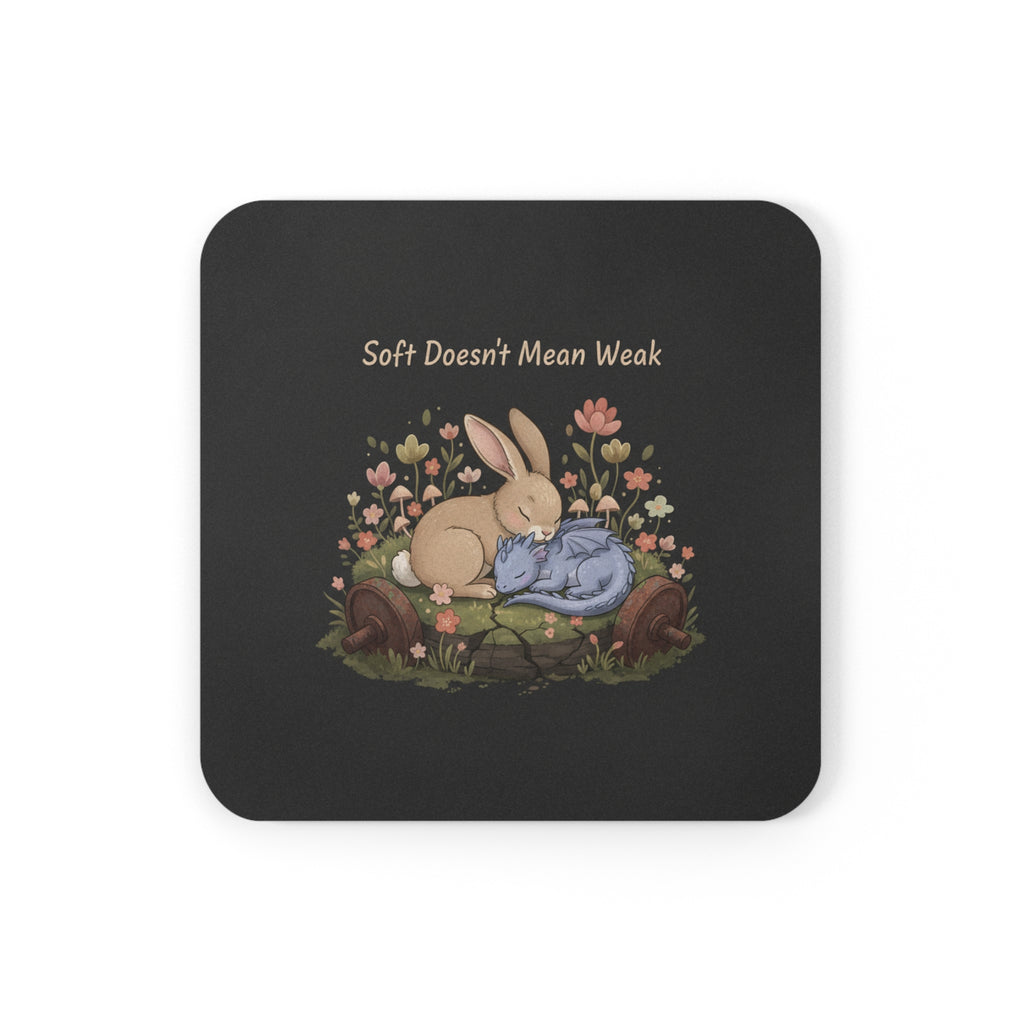 Dragon Cork Coaster – Soft Doesnt Mean Weak
