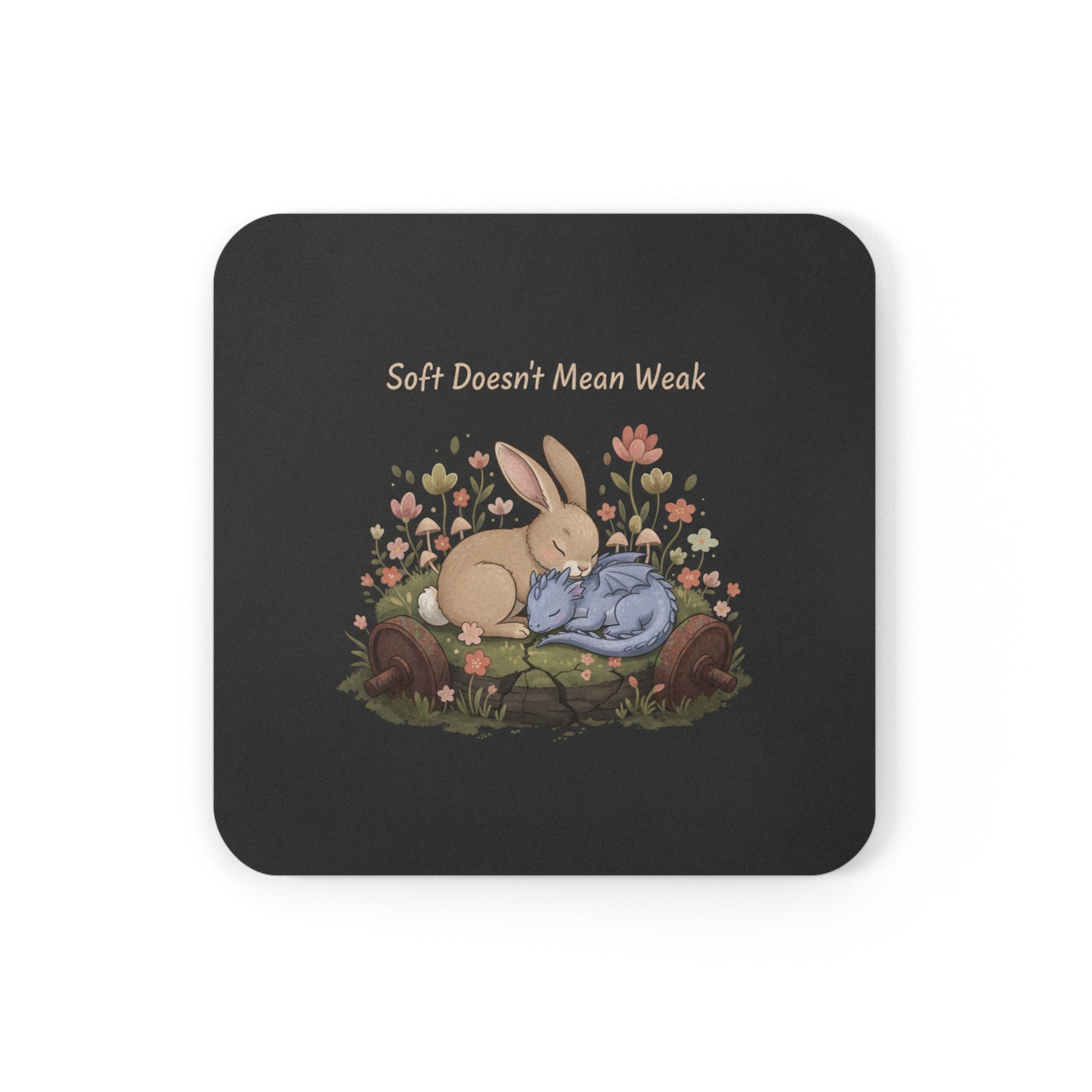 Dragon Cork Coaster – Soft Doesnt Mean Weak