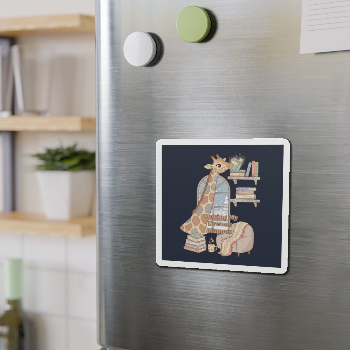 Giraffe Die-Cut Magnet – Making My Dreams Happen