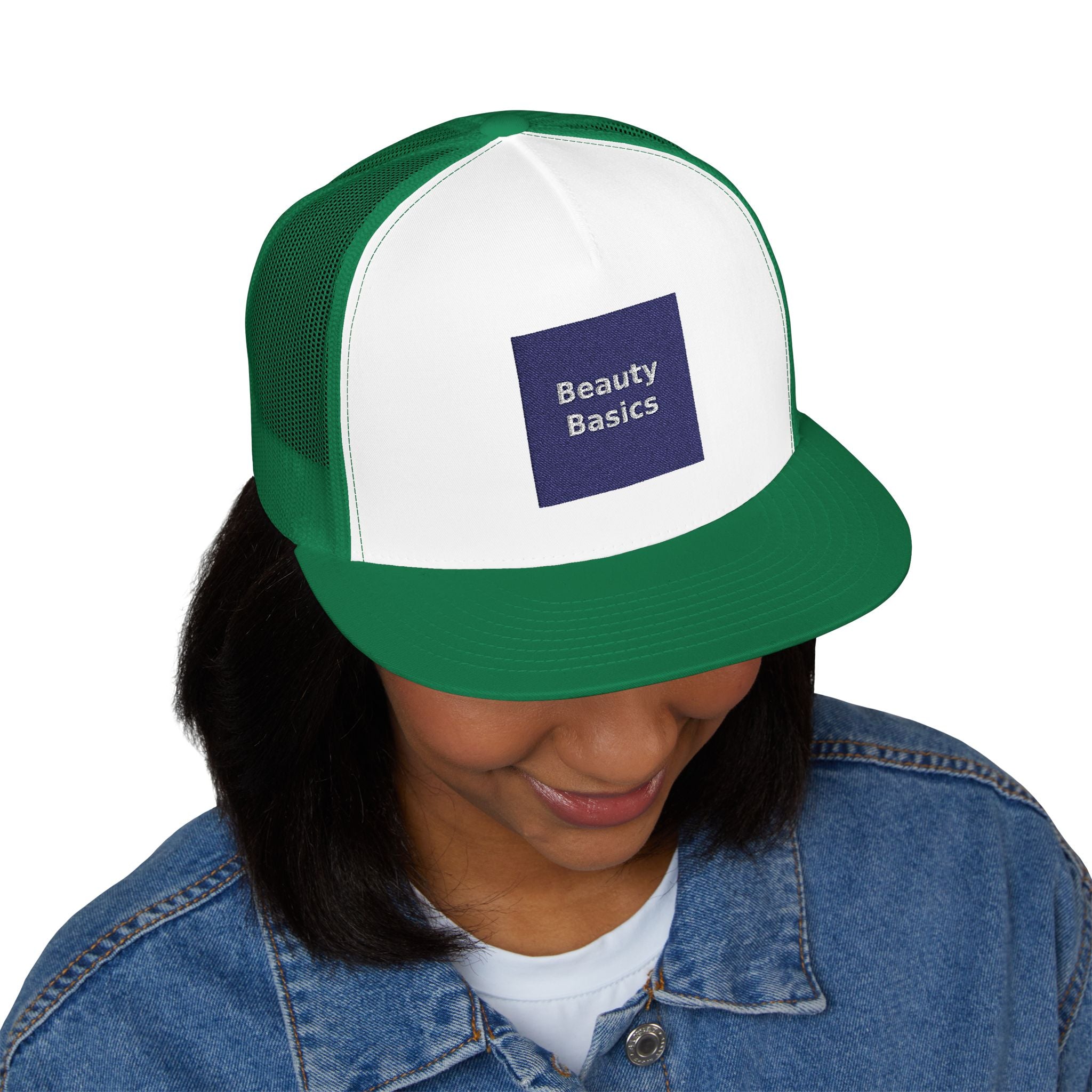 "Beauty Basics" Black Cat Trucker Cap | Trendy Gift for Her | Lifestyle | KayKay Classics