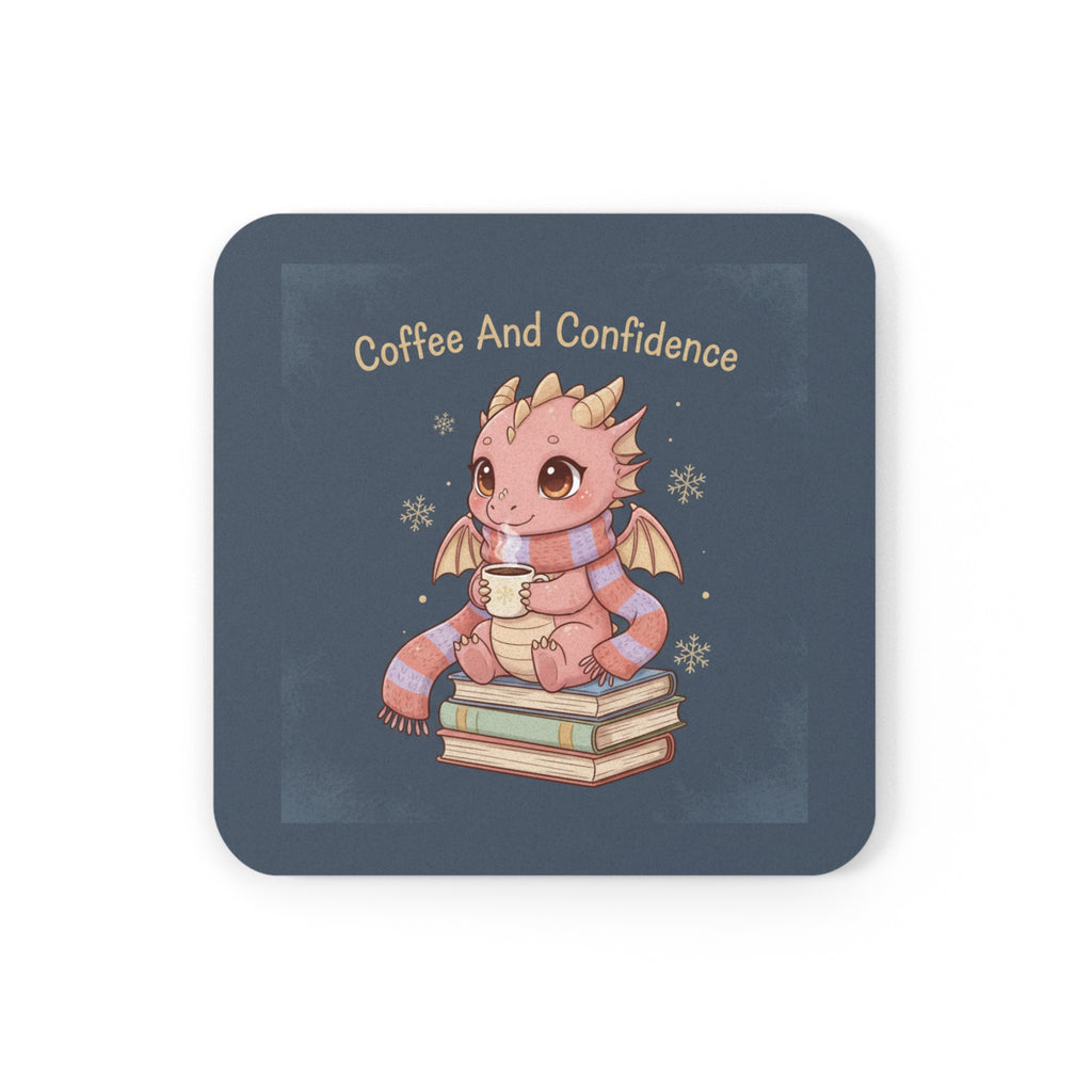 Dragon Cork Coaster – Coffee and Confidence