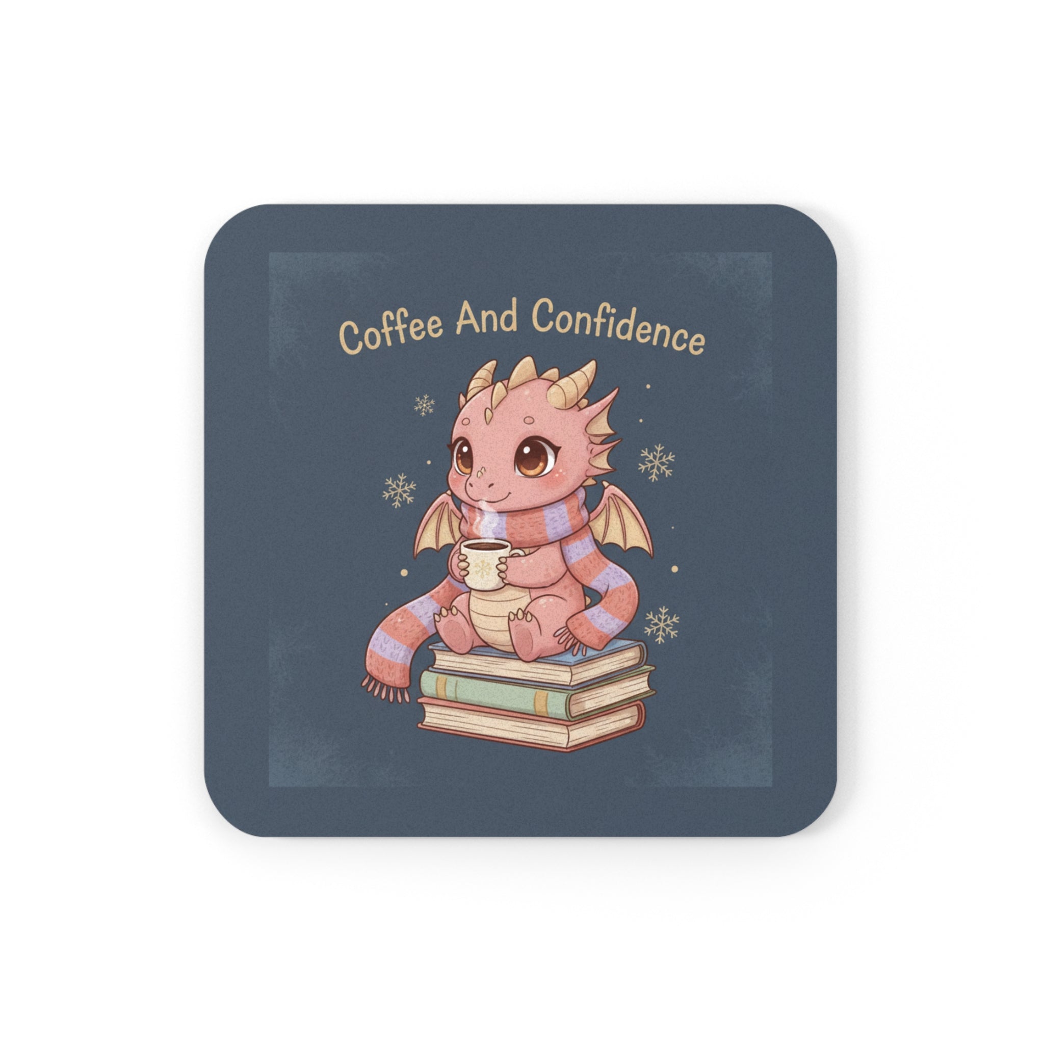 Dragon Cork Coaster – Coffee and Confidence