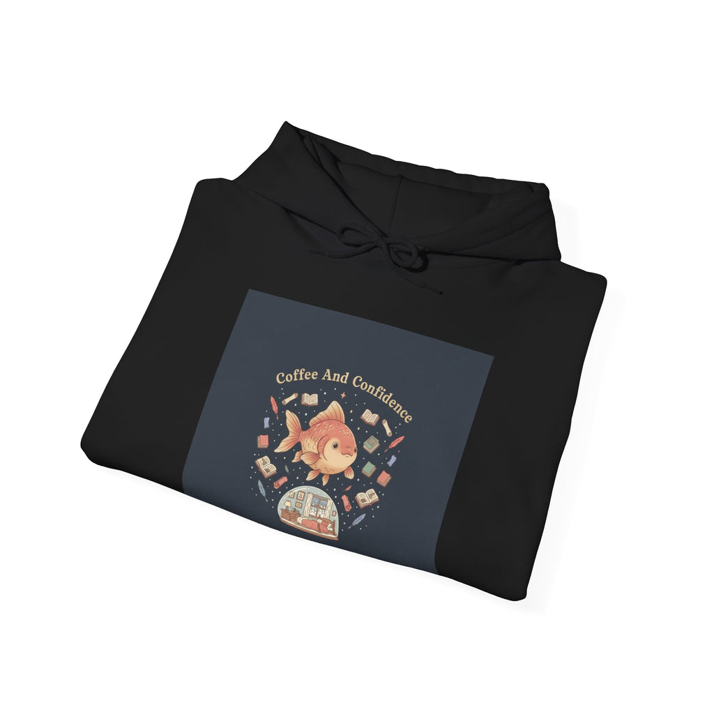 Coffee And Confidence Goldfish Hoodie