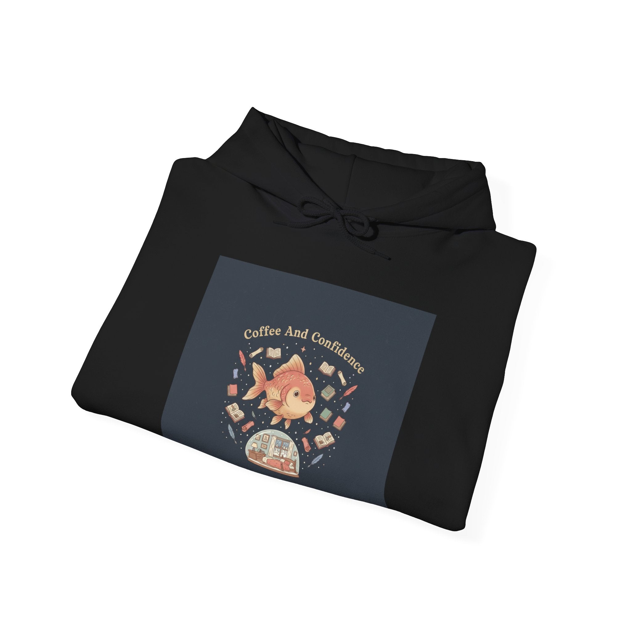 Coffee And Confidence Goldfish Hoodie