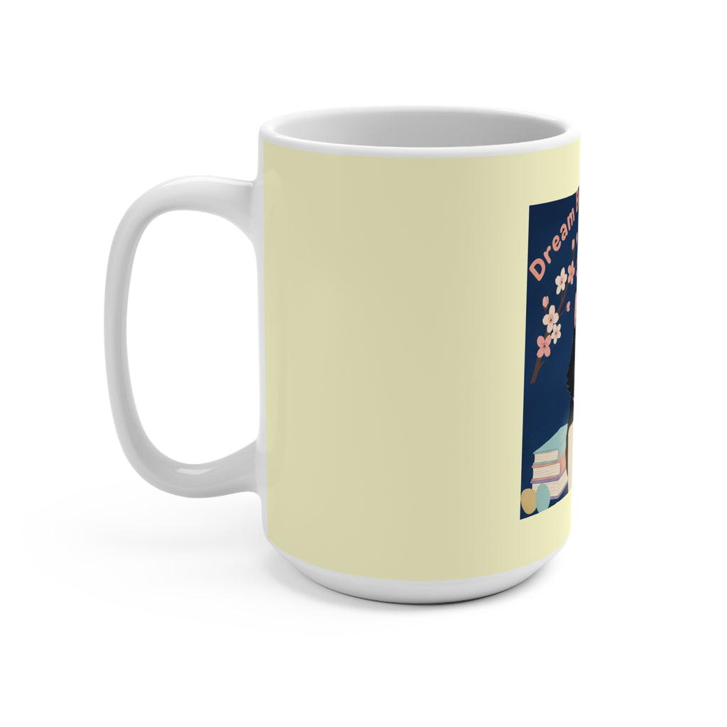 Black Cat Mug 15oz – Dream Big Study Hard