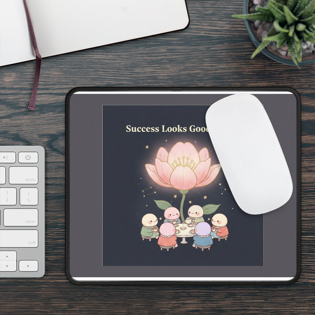 Tiny Chibi Creatures Mouse Pad – Success Looks Good on You
