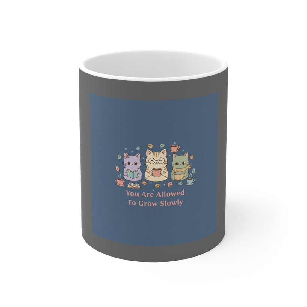 Cats With Glasses Mug 11oz – You Are Allowed to Grow Slowly