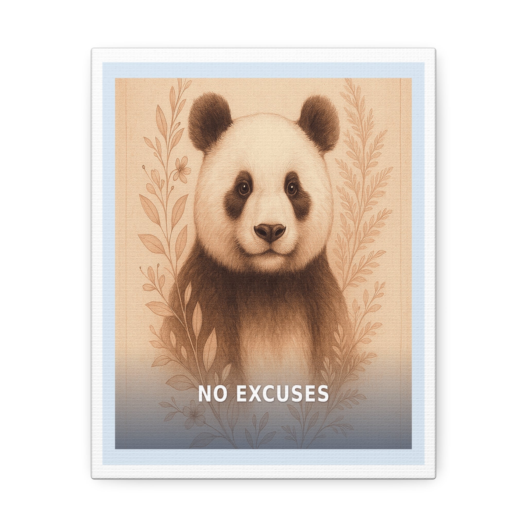 "No Excuses" Black Cat Canvas | College Girl Gift | Fashion | KayKay Classics